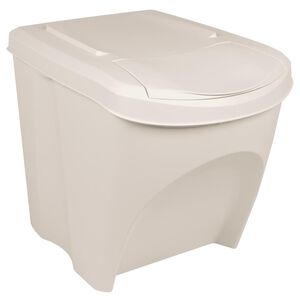 vidaXL Stapelbare M&uuml;lleimer 3 Stk. Wei&szlig; 75 L Polypropylen