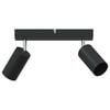 vidaXL Deckenstrahler mit Strahlern Schwarz 26 x 6 x 16 cm Metall