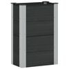 vidaXL Hochbeet Schwarz 50 x 30 x 72 cm alu.