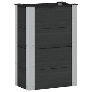 vidaXL Hochbeet Schwarz 50 x 30 x 72 cm