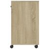 vidaXL Druckerst&auml;nder mit Rollen Sonoma-Eiche 60x40x68,5 cm