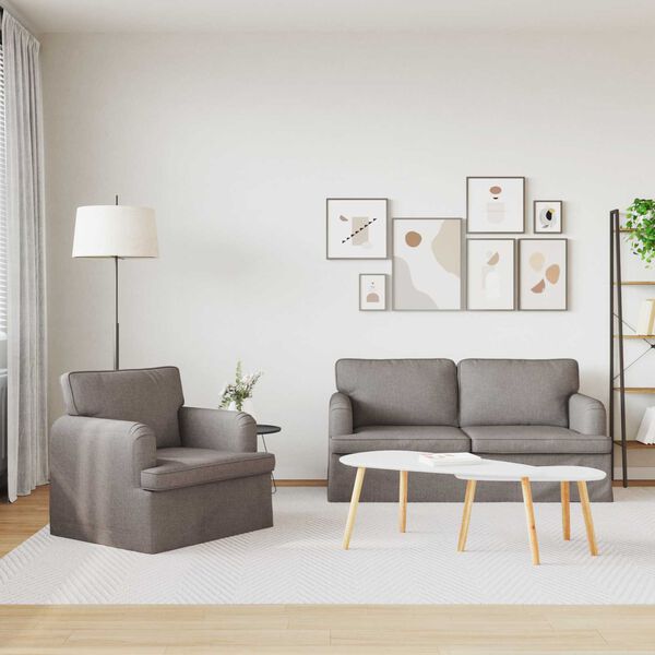 vidaXL Sofa 2 pcs Taupe