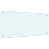 vidaXL K&uuml;chenr&uuml;ckwand Milchwei&szlig; 90x40 cm Hartglas