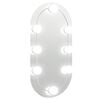 vidaXL Spiegel mit LED-Leuchten 40x20 cm Glas Oval