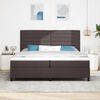 vidaXL Boxspringbett mit Matratze Dunkelbraun 200 x 200 cm Stoff