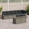 vidaXL Gartensofa-set Grau Poly-Rattan