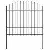vidaXL Gartenzaun Woerden mit Speerspitze Stahl 170 x 175 cm Schwarz
