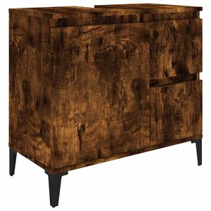 vidaXL Badschrank R&auml;uchereiche 65x33x60 cm Holzwerkstoff