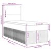 vidaXL Boxspringbett mit Matratze Rosa 90x200 cm Samt