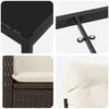 vidaXL Garten Essgruppe mit Kissen 5 pcs Braun Poly-Rattan