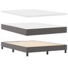 vidaXL Boxspringbett mit Matratze Grau 160 x 200 cm Kunstleder