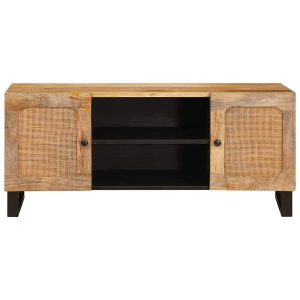 vidaXL TV-Schr&auml;nk mit Regal Braun 105 x 33 x 46 cm Massivholz Mango