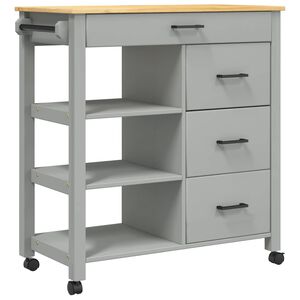 vidaXL K&uuml;chenwagen MONZA 84x40x88,5 cm Massivholz Kiefer