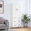 vidaXL Highboard Wei&szlig; 69,5x34x180 cm Holzwerkstoff