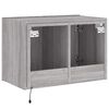 vidaXL TV-Wandschrank mit LED-Leuchten Grau Sonoma 60x35x41 cm