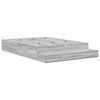 vidaXL Aufbewahrungsbettgestell Graues Sonoma 150 cm Holzwerkstoff