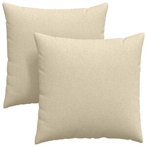 vidaXL Sofakissen 2 pcs Creme 80 x 80 cm Stoff