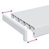 vidaXL Fensterbank Wei&szlig; 100 x 25 x 4,5 cm PVC