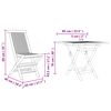 vidaXL Garten Essgruppe 3 pcs Braun Massivholz Akazie