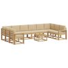 vidaXL Outdoor-Sofagarnitur 11 Stk. Wei&szlig; und Beige