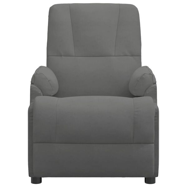 vidaXL Massagesessel Elektrisch Dunkelgrau Wildleder-Optik