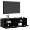 vidaXL TV-Wandschrank Schwarz Eichen-Optik 100 x 30 x 30 cm