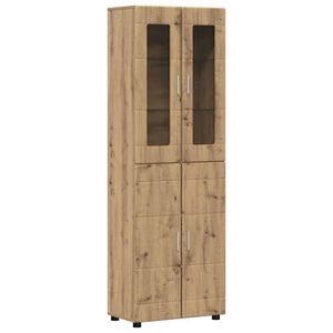 vidaXL Highboard FLORIN 60 x 35 x 182 cm Artisan-Eiche Holzwerkstoff