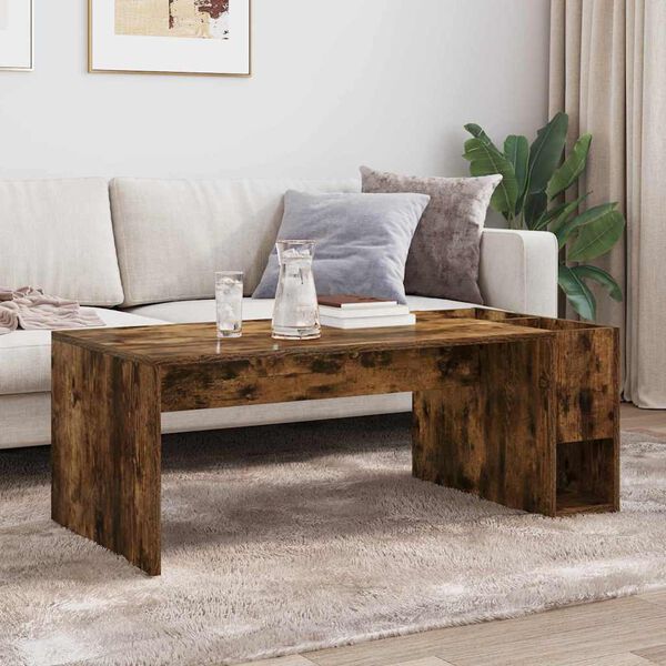vidaXL Couchtisch Ger&auml;ucherte Eiche 101,5 x 50 x 37 cm Holzwerkstoff