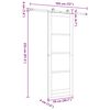 vidaXL Schiebet&uuml;r ORKDAL Nat&uuml;rlich und Schwarz 78 x 232 cm