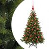 vidaXL K&uuml;nstlicher Weihnachtsbaum mit Weihnachtskugel 120 cm 150 LEDs