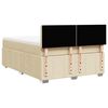 vidaXL Boxspringbett mit Matratze Creme 140x190 cm Stoff