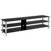 vidaXL TV-Tisch Schwarz 150 x 40 x 40 cm Geh&auml;rtetes Glas