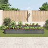 vidaXL Garten-Hochbeet 400 x 80 x 44 cm Verzinkter Stahl Grau