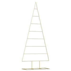 vidaXL Metall Weihnachtsbaum Gold 181 cm Pulverbeschichteter Stahl