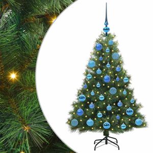 vidaXL K&uuml;nstlicher Weihnachtsbaum mit 150 LEDs Gr&uuml;n 120 cm PE und PVC