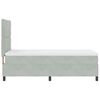 vidaXL Boxspringbett mit Matratze Hellgrau 90 x 190 cm Stoff