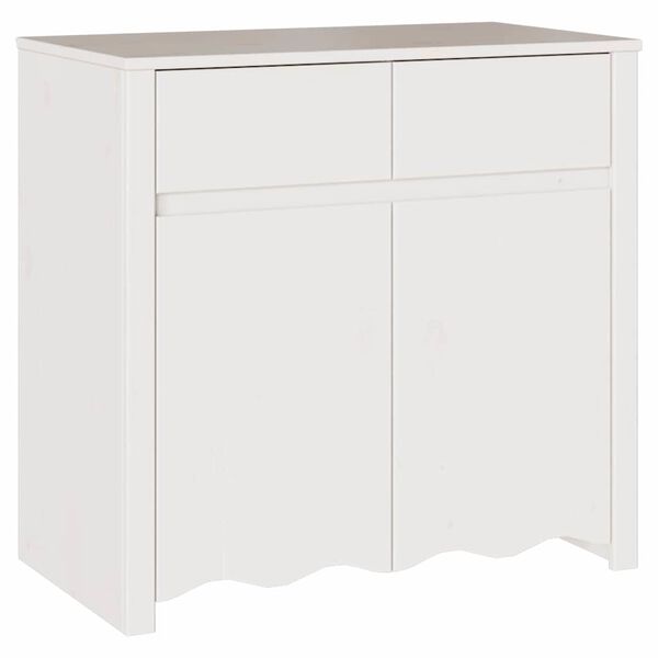 vidaXL Sideboard Drammen Weiß 79 x 43 x 75,5 cm Massivholz Kiefer