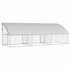 vidaXL Hundek&auml;fig 3 pcs Silber 6 x 2 x 2 m Verzinkter Stahl