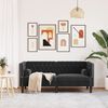 vidaXL Chesterfield-Sofa mit Nackenrollen 2-Sitzer Schwarz Samt