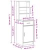 vidaXL Highboard Sonoma-Eiche 40 x 40,5 x 135 cm Holzwerkstoff