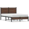 vidaXL Metallbett ohne Matratze Braun Eichen-Optik 120x190 cm