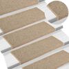 vidaXL Stufenmatten 15 Stk. 65x21x4 cm Dunkelbeige Rechteckiger Rand