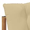 vidaXL Outdoor Mittelsofa Massivholz Akazie und Textilene Stoff Natur