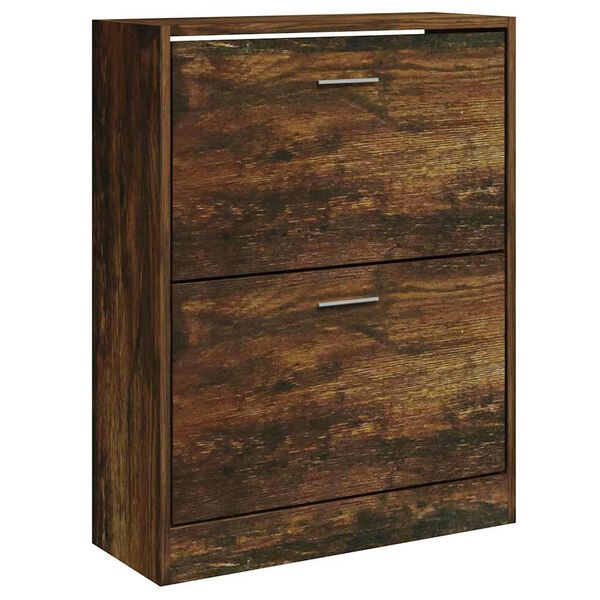vidaXL Schuhschrank R&auml;uchereiche 63x24x81 cm Holzwerkstoff
