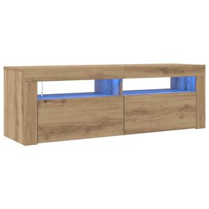 vidaXL TV-Schrank mit LED Artisan-Eiche 120x35x40 cm Holzwerkstoff