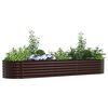vidaXL Garten-Hochbeet Braun 320 x 80 x 44 cm Stahl