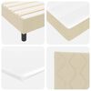 vidaXL Boxspringbett mit Matratze Creme 200 x 100 cm Polyester