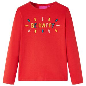 Kinder-Langarmshirt Rot 116