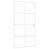 vidaXL Innent&uuml;r Wei&szlig; 102x201,5 cm Hartglas & Aluminium Schlank