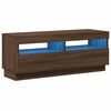 vidaXL TV-Schrank mit LED-Leuchten Braun Eichen-Optik 100x35x40 cm